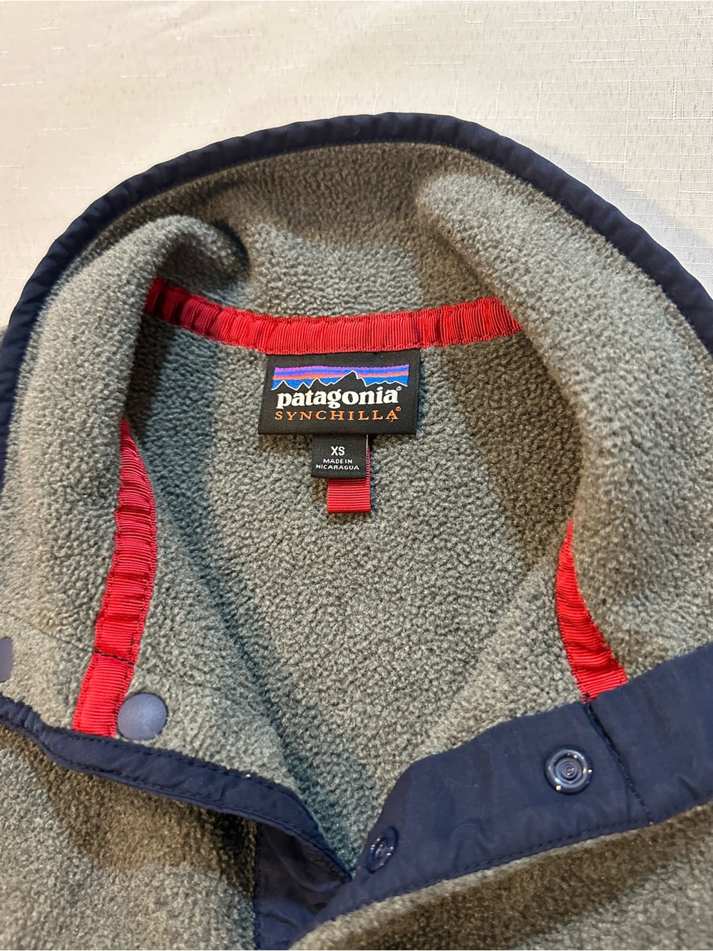 Patagonia Synchilla Snap-T Fleece Pullover Gray Navy Women’s XS - Picture 4 of 12